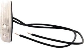 Gabaritinė lemputė LED, ovalii, 12/24V, balta, tvirtinama varžtais, 102x46mm,