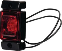 Gabaritinė lemputė LED, stačiakampė, 12/24V, raudona, tvirtinama varžtais, 72x32mm,