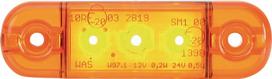 Gabaritinė lemputė LED, stačiakampė, 12/24V, oranžinė, tvirtinama varžtais, 84x24mm, 3 LED's,