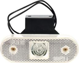 Gabaritinė lemputė LED, stačiakampė, 12/24V, skaidri, tvirtinama varžtais, 113x63mm,