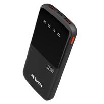 Išorinė baterija Awei P10K 22.5W 10000mAh juoda