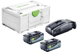 Priedų rinkinys Festool SYS 18V 2x8,0/SCA16; 18 V; 2x8,0 Ah akum.