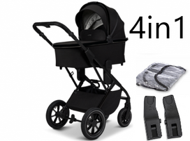 Universalus vežimėlis Moon Piu 4in1 Onyx