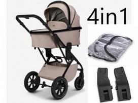 4in1 specialus pasiūlymasUniversalus vežimėlis Moon Piu 4in1 Sand