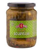 Agurkėliai MAMOS KONSERVAI ypatingieji, marinuoti, 680 g