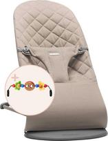 BabyBjorn Bliss - vaikiškas gultas, komplektas su žaislu | Audinys klasikinis smėlio spalvos