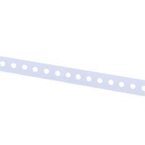 Tvirtinimo juosta, perforuota, 12 x 0.7 mm, 3 m, balta
