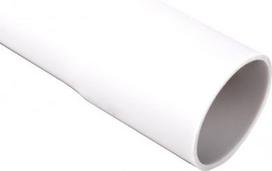 Rigid pipe with sleeve, low mechanical strength, PVC, Ø25mm, IK06, white 1525_HA | 8595057619081