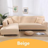 Elastinis vienspalvis sofos užvalkalas svetainei Viskas įskaičiuota Spandex sofos užvalkalas Segmentinis baldo užvalkalas 1/2/3/4 vietų 1pc 1-Seat 90-140cm smėlis