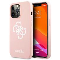 GUESS GUHCP13LLS4GWPI iPhone 13 Pro / 13 6.1" pink hard case with Silicone 4G Logo