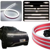 Lanksčios dienos šviesos po kapotu 200cm DRL LED 12V + WOW efektas, Beveiklis