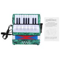 17 klavišų 8 bosų pianino akordeonas, muzikos instrumentas pradedantiesiems studentams (Žalias) žalia