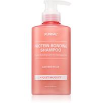KUNDAL Protein Bonding Care Shampoo maitinamasis šampūnas sausiems ir pažeistiems plaukams aromatas Violet Muguet 500 ml