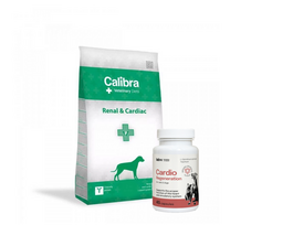 Calibra Veterinary Diets Dog Renal Cardiac 12kg + LAB-V Cardio Regeneration - Širdies ir kraujagyslių parama šunims ir katėms 45 kapsulės