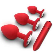 Analinių kištukų rinkinys su vibratoriumi LIVMAN GS017, 3 vnt.