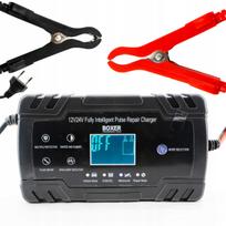Automobilio akumuliatoriaus įkroviklis su LCD ekranu 12 V / 24 V, BOXER BX-3201