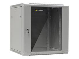 NETRACK 019-120-66-021 wall/hanging cabinet 19inch 12U/600 mm glass door grey remov. side pan.