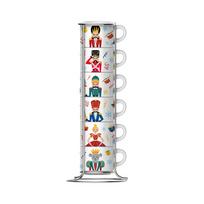 Bialetti – Nutcracker 6vnt. puodelių rinkinys su stovu
