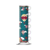 Bialetti – Winter Wonderland Balloons 6vnt. puodelių rinkinys su stovu