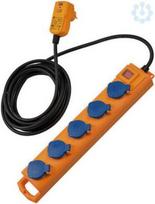 Extension 5-socket, 5m H07RN-F 3G1.5, with switch, IP54, yellow, Super-Solid SL 554 DE FI 1159900805 | 4007123647521