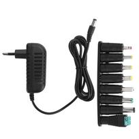Maitinimo adapteris 12V 2A LED juostelės perjungiamas įkroviklis su 8 DC konvertavimo kištukais 100?240VEU kištukas