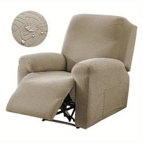 Neperšlampamas atlošas, sofos užvalkalas Gultas vienvietis sofos sofos užvalkalas „Relax Lazy Boy Stretch“ elastingas fotelio neslystantis užvalkalas 1 Seater(4pcs) chaki