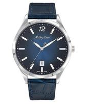 Mathey-Tissot Urban Leather Mėlynas Ciferblatas Kvarcinis H411ABU Vyriškas Laikrodis mėlyna