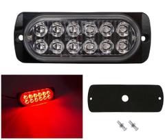Galinė lempa 12 LED stipri 12V-24V spalvų maža Raudona