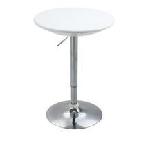 HOMCOM reguliuojamo aukščio modernus baro stalas - baltas Ø61 x 76-97 cm