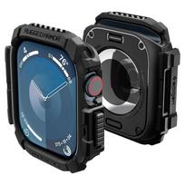 Juodas dėklas "Spigen Rugged Armor" laikrodžiui Apple Watch 10 (46 MM)