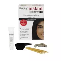 GODEFROY antakių dažymo rinkinys INSTANT EYEBROW TINT, (natural black), natūrali juoda spalva N1