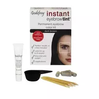 GODEFROY antakių dažymo rinkinys INSTANT EYEBROW TINT, DARK BROWN, tamsiai ruda spalva, N1