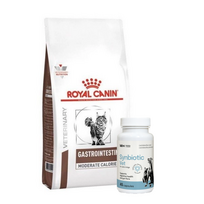ROYAL CANIN Gastro Intestinal Moderate Calorie GIM 35 2kg + LAB-V Synbiotic Vet - virškinamojo trakto sveikata ir žarnyno mikroflora šunims ir katėms 45 kapsulės
