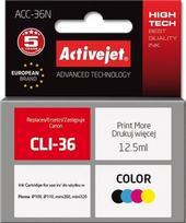 Rašalinio spausdintuvo kasetė ActiveJet Supreme ACC-36N, mėlyna sp./raudona sp./geltona sp., 12.5 ml