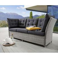Trivietė lauko sofa ALMA VINTAGE WHITE 210x78x83cm.