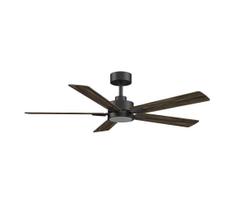 Aigostar-LED Reguliuojamas lubinis ventiliatorius LED/20W/230V 2700-6500K 132cm+RC ruda
