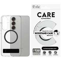 PanzerGlass CARE by Feature Black Kickstand  AND  QI case for Samsung Galaxy S25+ transparent