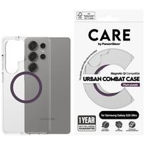 PanzerGlass CARE by Flagship Urban Combat Purple QI case for Samsung Galaxy S25 Ultra, transparent