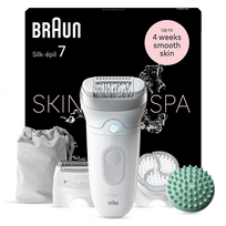 BRAUN | Epilator | Silk-épil SE7-081 | Maximum Operating Time: 40 min | Power Levels: 1 | Wet  AND  Dry | White