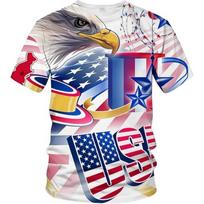 Madingas American Eagle JAV. Marškinėliai su vėliavos grafika vyrams Drabužiai Marškinėliai Moterims Šaunus gatvės stilius Vasariniai Kasdieniai Trumpomis rankovėmis Ropa Viršūnės S