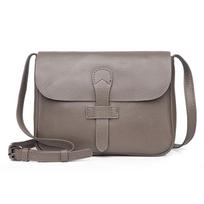 Feiya Women'S Bag Leather Messenger Bag First Layer Cowhide Summer Simple Middle-Aged Mother Bag Mobile Phone Bag Shoulder Bag Women pilka spalva