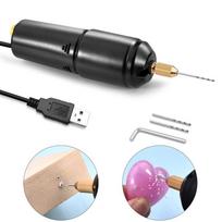 0,7-1,2 mm Nešiojamas rankinis mini elektrinis grąžtas perlams, epoksidinei dervai, papuošalų gamybai, „pasidaryk pats“ medžio amatų įrankiai su 5 V USB duomenų kabeliu 1set