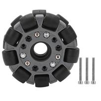 100mm dvigubas plastikinis visakryptis ratukas, keliamoji galia 20 kg, platformos robotikos rinkiniui 14049