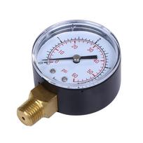 Mini slėgio matuoklio filtras vandens oro alyvos vakuuminis padangų slėgio matuoklis, matuojantis 60 PSI šoninio tvirtinimo 1/4 colio vamzdžio sriegio manometras