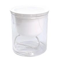Savaime laistantis gėlių vazonas – 14.5 cm – baltas – su