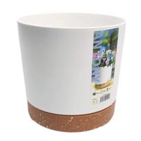 Savaime laistantis gėlių vazonas – 14.5 cm – baltas – su