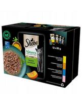 SHEBA Nature's Collection selection of flavours in sauce 12x85g drėgnas ėdalas su vištiena, kalakutiena, tunu ir lašiša katėms