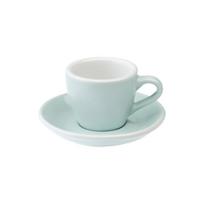 Puodelis su lėkštute Loveramics Egg River Blue Espresso, 80 ml