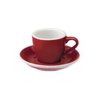 Puodelis su lėkštute Loveramics Egg Red Espresso, 80 ml