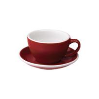 Puodelis su lėkštute Loveramics Egg Red Café Latte, 300 ml